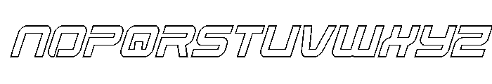 Star Eagle 2 Outline Italic Font UPPERCASE