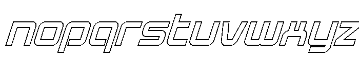 Star Eagle 2 Outline Italic Font LOWERCASE