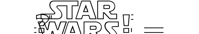 Star Jedi Hollow Font OTHER CHARS