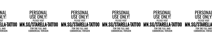 Starella Tattoo Deco PERSONAL Font OTHER CHARS