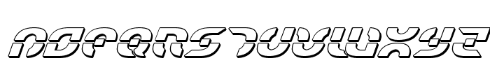 Starfighter Bold 3D Italic Font UPPERCASE