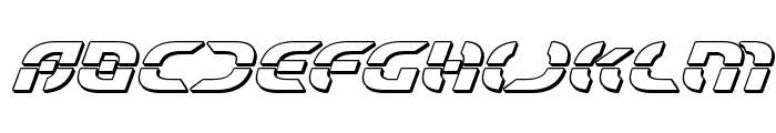 Starfighter Bold 3D Italic Font LOWERCASE