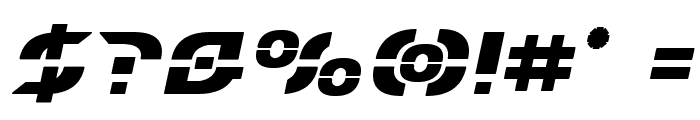Starfighter Bold Semi-Italic Font OTHER CHARS