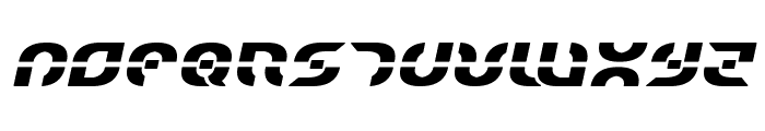 Starfighter Bold Semi-Italic Font UPPERCASE