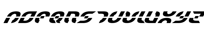 Starfighter Bold Super-Italic Font UPPERCASE