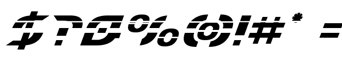 Starfighter Laser Italic Font OTHER CHARS