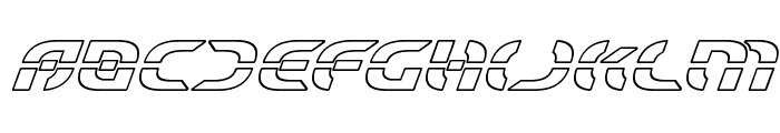 Starfighter Outline Italic Font LOWERCASE