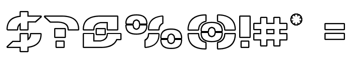 Starfighter Outline Font OTHER CHARS