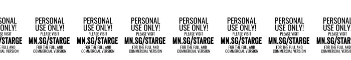 Starge PERSONAL USE ONLY Font OTHER CHARS