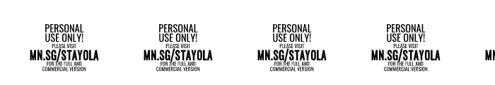 Stayola Bold PERSONAL USE Regular Font OTHER CHARS