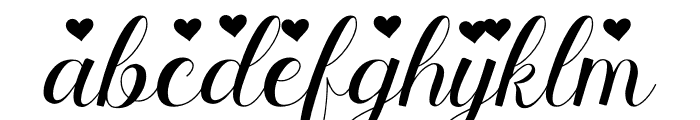 Stayola Heart PERSONAL USE Regular Font LOWERCASE