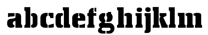 Stencil Export Font LOWERCASE