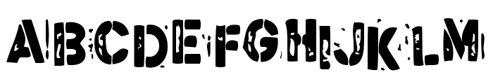 Stencil Guerrilla Font UPPERCASE