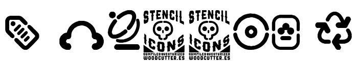 Stencil Icons Font OTHER CHARS