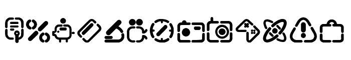 Stencil Icons Font UPPERCASE