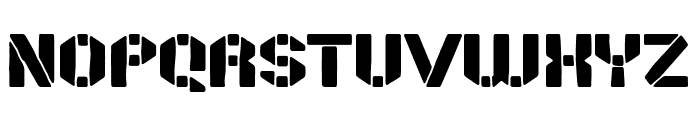 Stencil Paper Font LOWERCASE