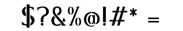 Stencilum ExtraLoose Font OTHER CHARS