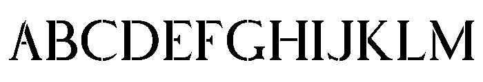 Stencilum ExtraLoose Font UPPERCASE