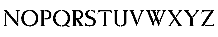 Stencilum ExtraLoose Font UPPERCASE