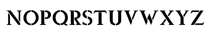 Stencilum Loose Font LOWERCASE