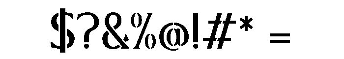 Stencilum Regular Font OTHER CHARS