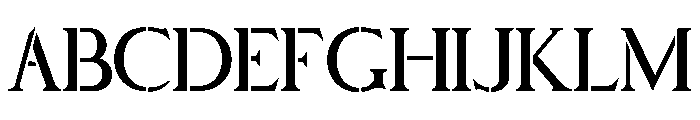 Stencilum Regular Font UPPERCASE