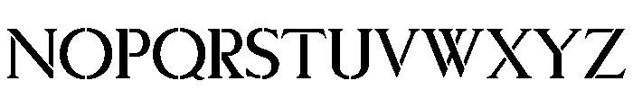 Stencilum Regular Font UPPERCASE