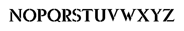 Stencilum Regular Font LOWERCASE
