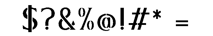 Stencilum UltraLoose Font OTHER CHARS