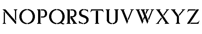 Stencilum UltraLoose Font UPPERCASE