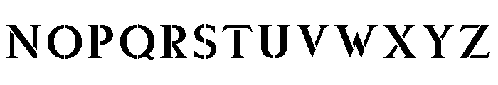 Stencilum UltraLoose Font LOWERCASE