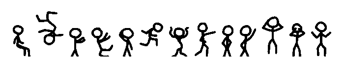 Stick Figure Font Regular Font LOWERCASE