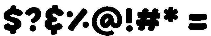 Sticky Puding Font OTHER CHARS