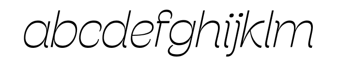Stinger Fit Trial Thin Italic Font LOWERCASE