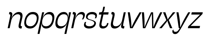 Stinger Trial Light Italic Font LOWERCASE