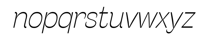 Stinger Trial Thin Italic Font LOWERCASE