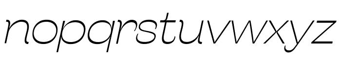Stinger Wide Trial Thin Italic Font LOWERCASE