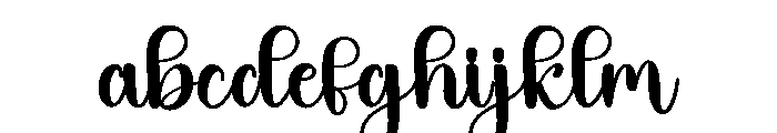 Stock Font LOWERCASE