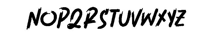 Stockport Brush Personal Font LOWERCASE