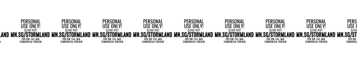 Stormland PERSONAL USE ONLY Black Font OTHER CHARS