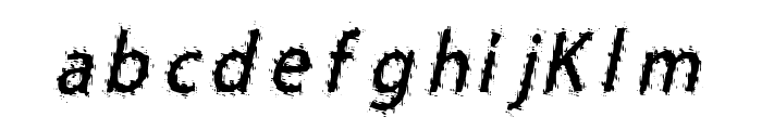 Storms of Tornado Italic Font LOWERCASE