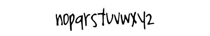 StormysFontNarrow Font LOWERCASE
