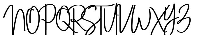 Straight Signature Font UPPERCASE