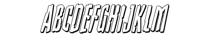 Stranger Danger 3D Italic Font LOWERCASE
