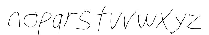 Stray Cat ExtraLight Oblique Font LOWERCASE