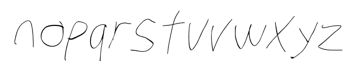 Stray Cat Hairline Oblique Font LOWERCASE
