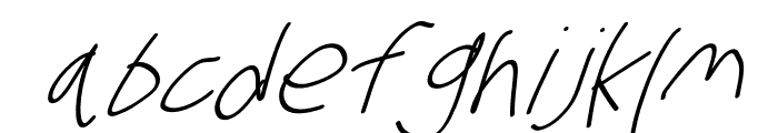 Stray Cat SuperOblique Font LOWERCASE