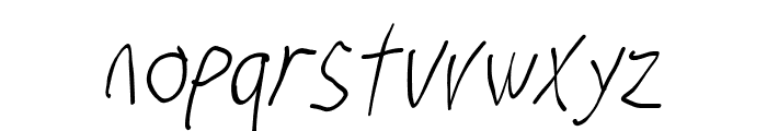 Stray Cat UltraCondensed Oblique Font LOWERCASE