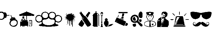 Street Icons Font LOWERCASE
