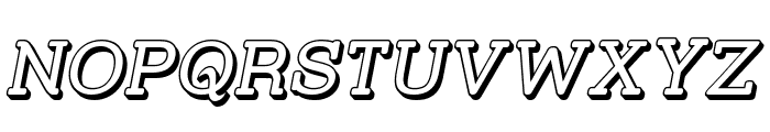 Street Slab - 3D Italic Font UPPERCASE